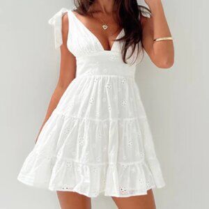 Galvis mini summer dress white tall